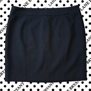 PLUS - ​Lane Bryant Lena Pencil  Black Cotton Stretch Career Workwear